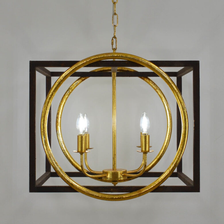 Francis 4 Light Brown and Gold Lighting - Lillian Home