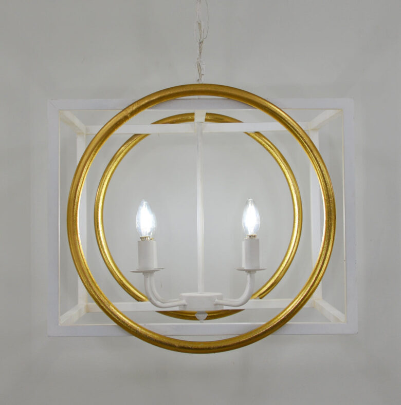 Francis 4 Light White and Gold Lighting - Lillian Home