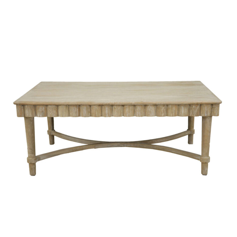 Manos Oak Wood Coffee Table- Lillian Home