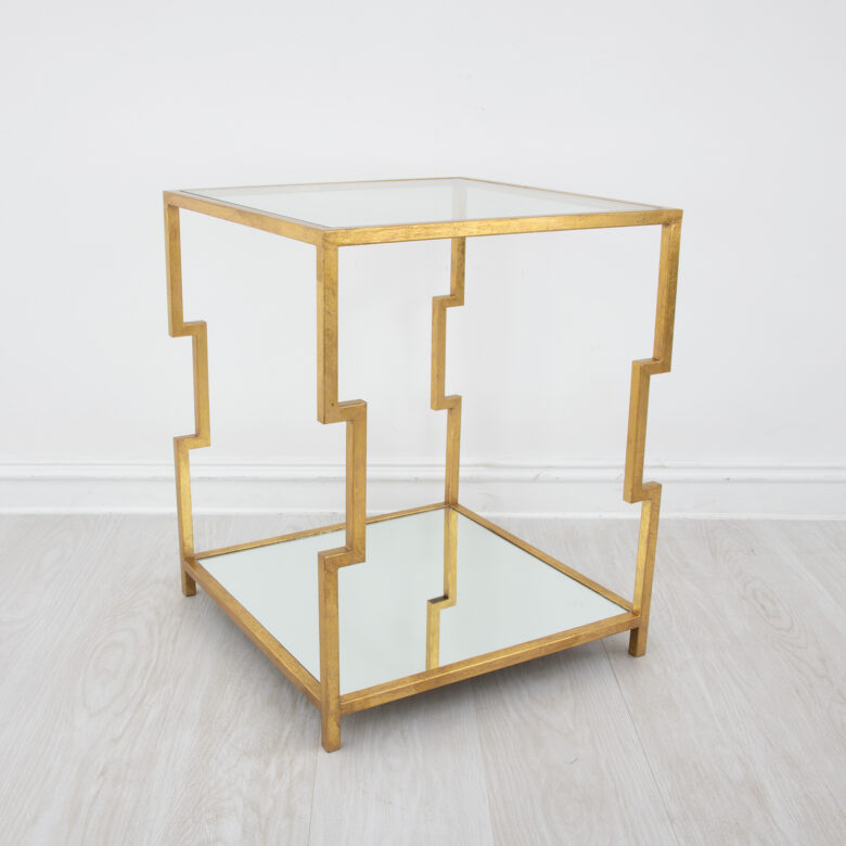 Martha 2 Shelves Gold End Table - Image 3