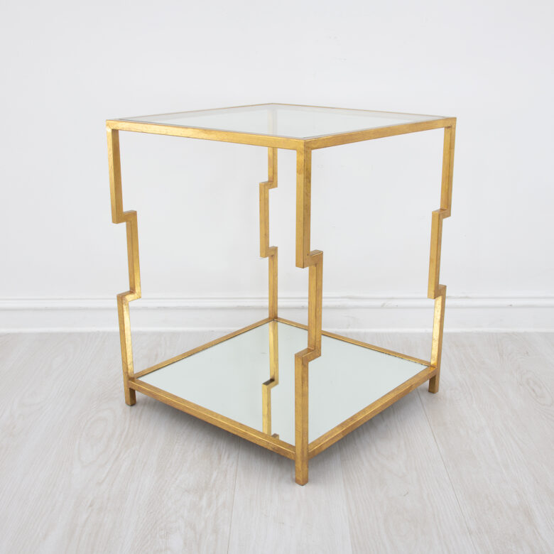 Martha 2 Shelves Gold End Table - Image 5