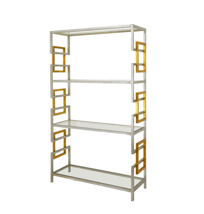 Sulu Silver and Gold Large Shelf- Lillian Home