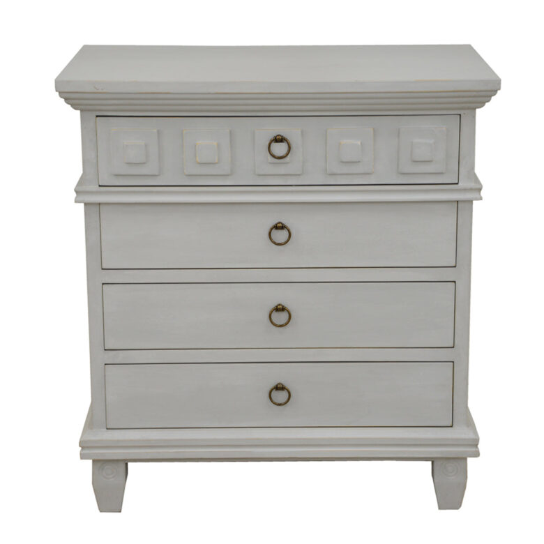 Donatello Gray Nightstand- Lillian Home