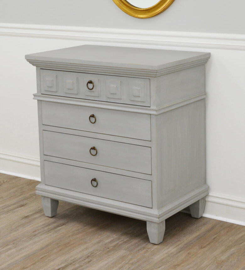 Donatello Gray Nightstand- Lillian Home