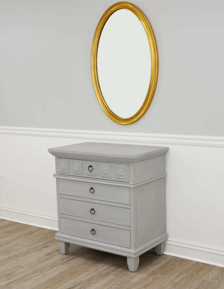 Donatello Gray Nightstand- Lillian Home