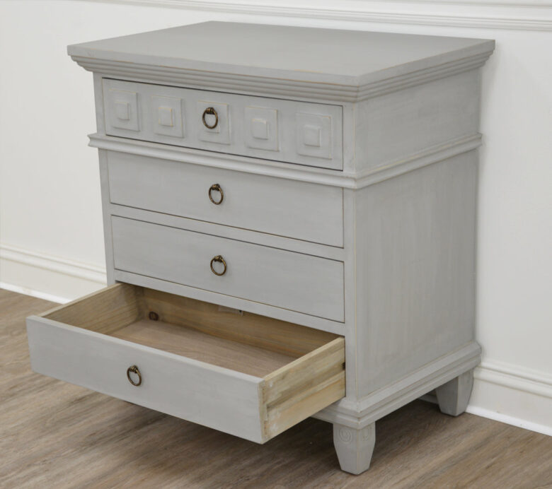 Donatello Gray Nightstand- Lillian Home