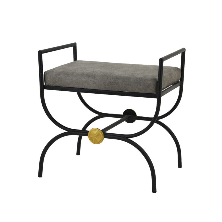 Sera Black and Gold Bench - Lillian Home