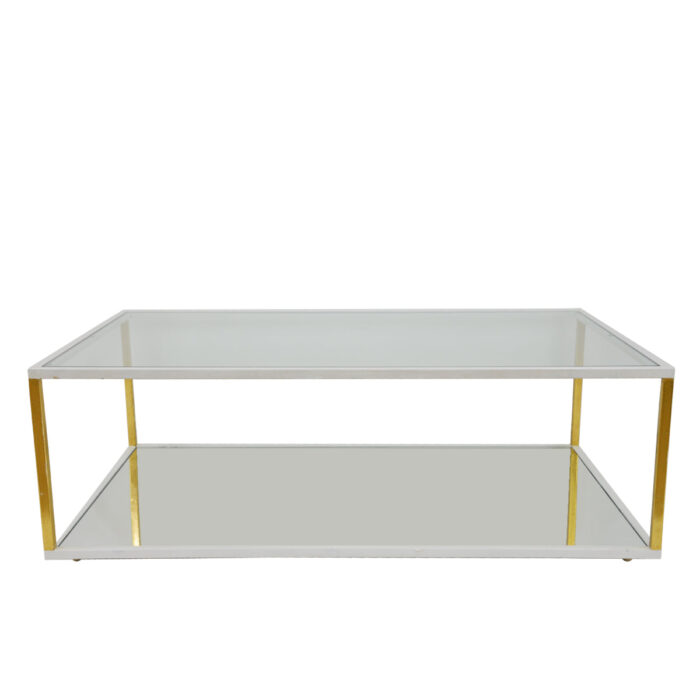Emily White and Gold Coffee Table- Lillian Home