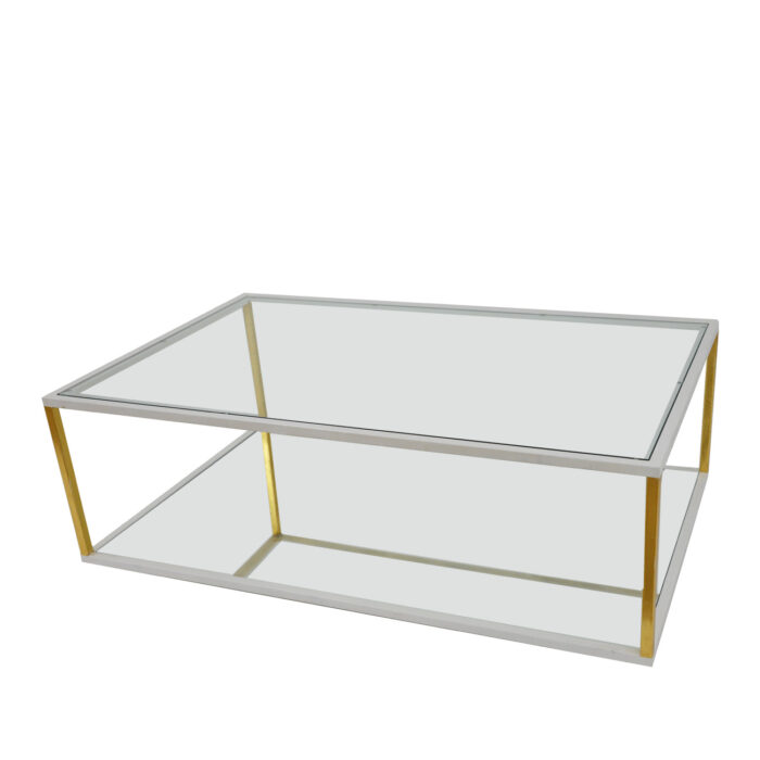 Emily White and Gold Coffee Table