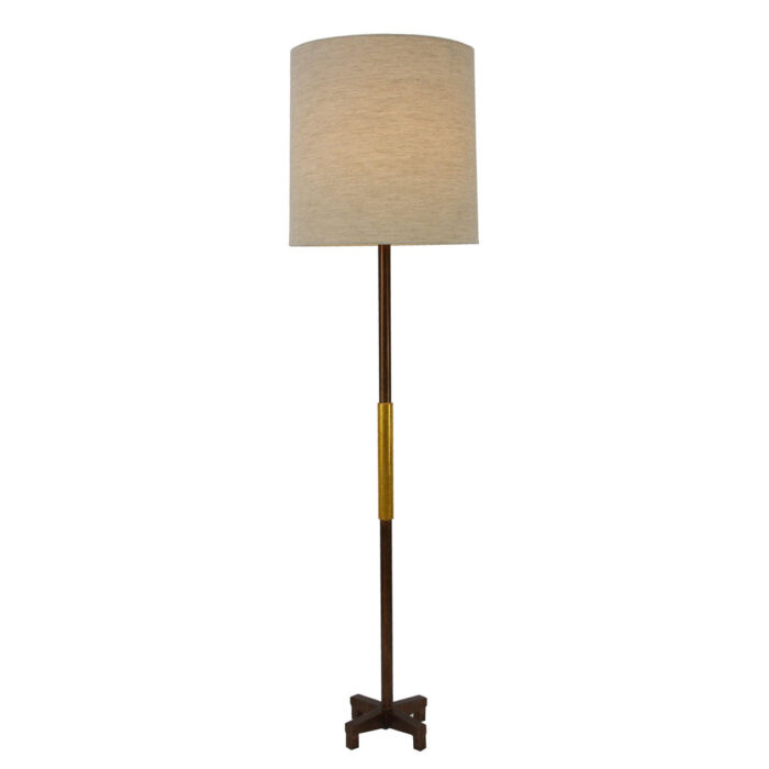 Seline Brown and Gold Floor Lamp- Lillian Home