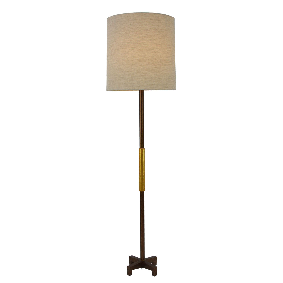Seline Brown and Gold Floor Lamp- Lillian Home