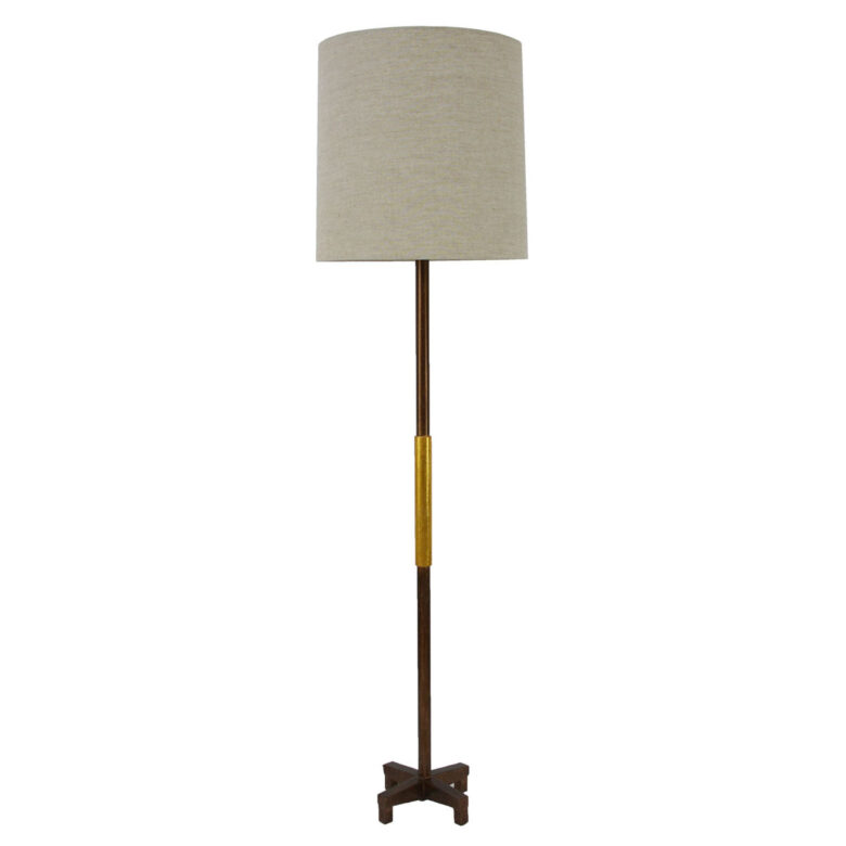 Seline Brown and Gold Floor Lamp