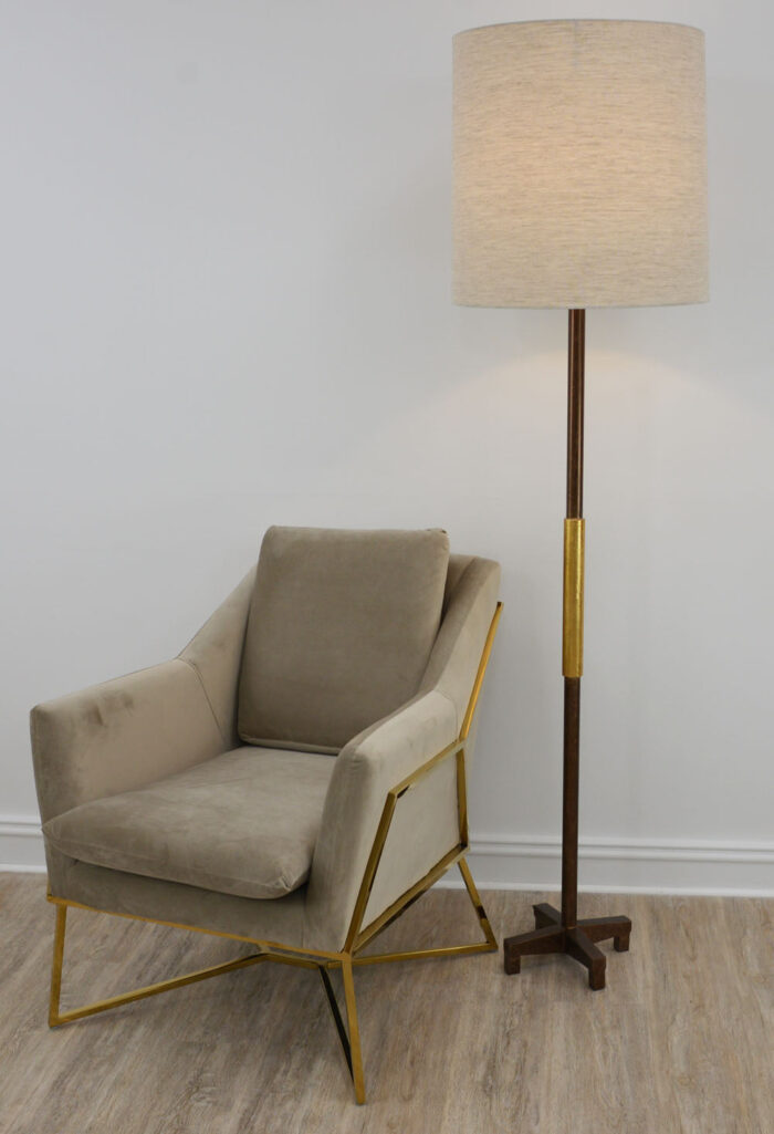 Seline Brown and Gold Floor Lamp