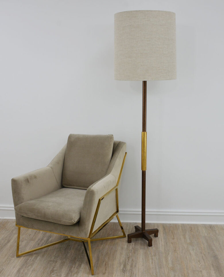 Seline Brown and Gold Floor Lamp