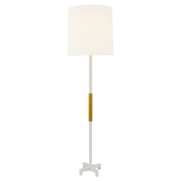 Seline White and Gold Floor Lamp- Lillian Home