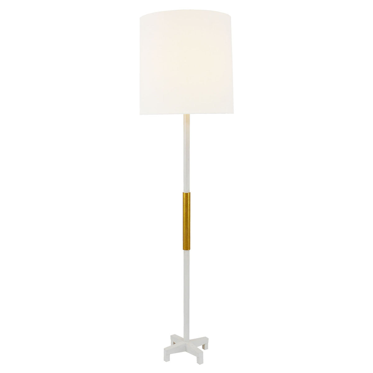 Seline White and Gold Floor Lamp- Lillian Home