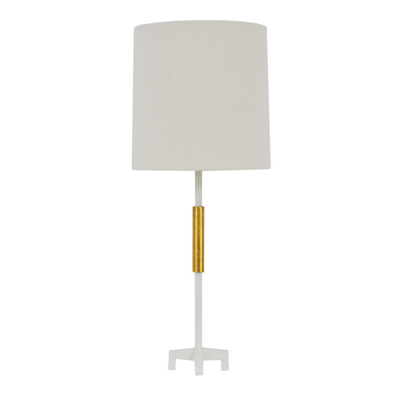 Aylan White and Gold Table Lamp