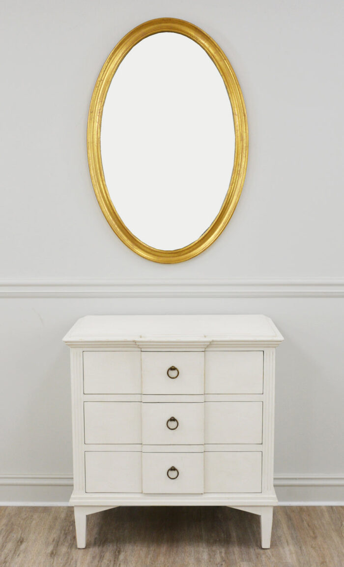 Macon Oval Gold Mirror- Lillian Home