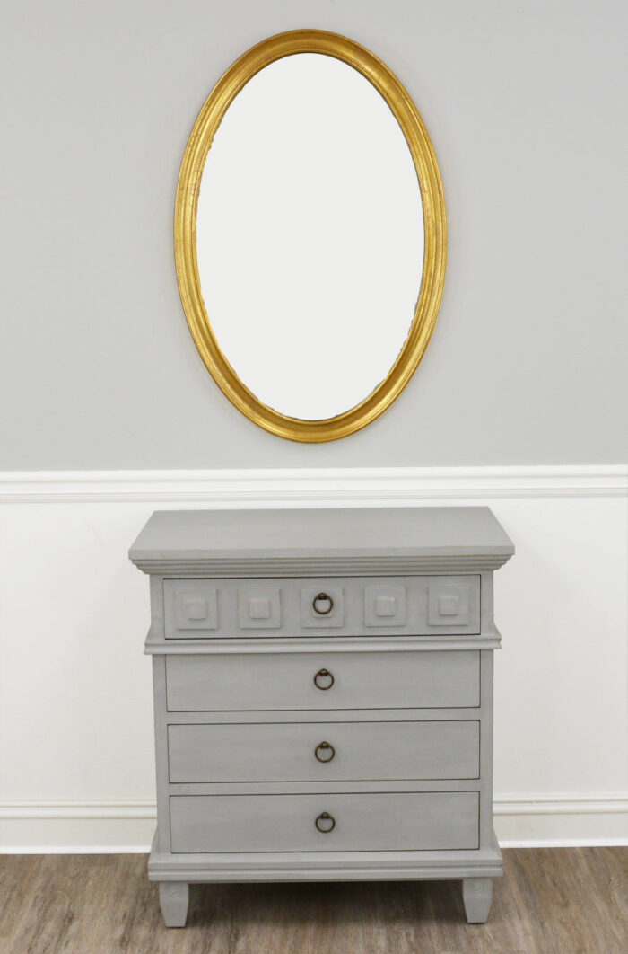 Macon Oval Gold Mirror- Lillian Home