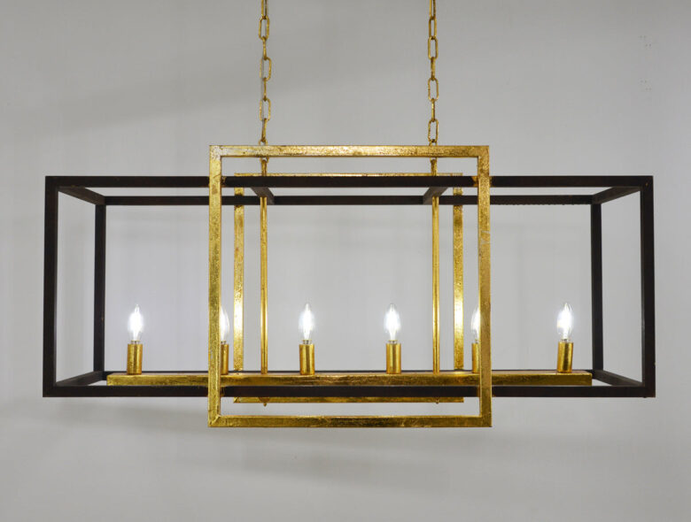 Soho 6 Light Rectangular Chandelier