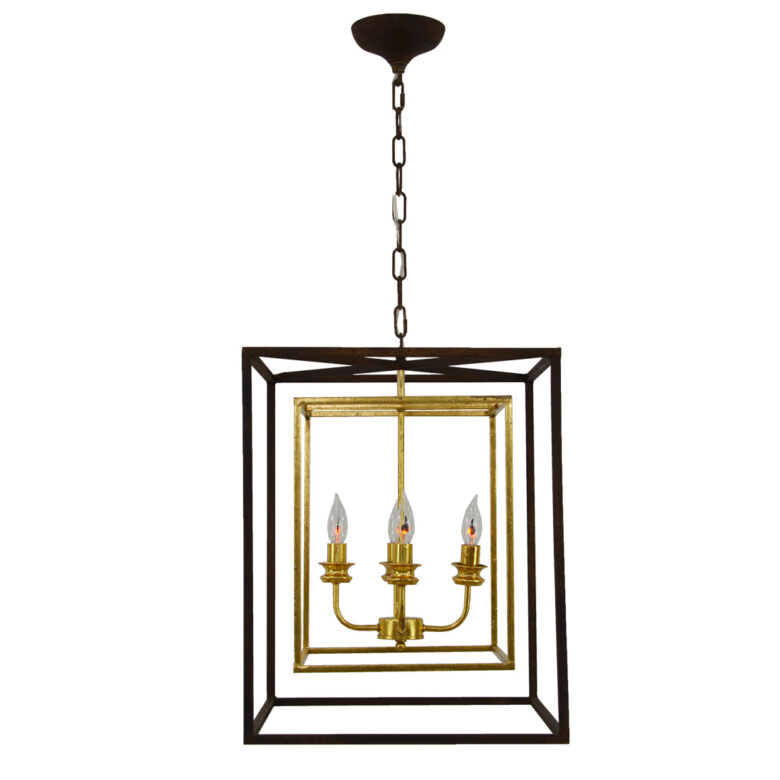 Sarah 4 Light Brown and Gold Fixture- Lillian Home