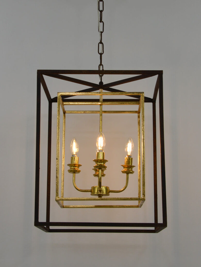 Sarah 4 Light Brown and Gold Fixture- Lillian Home