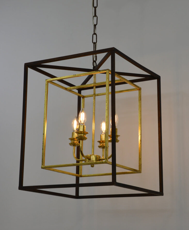 Sarah 4 Light Brown and Gold Fixture- Lillian Home