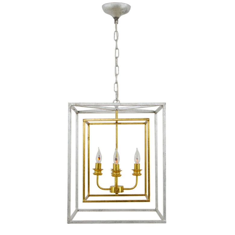 Sarah 4 Light Silver and Gold Fixture- Lillian Home