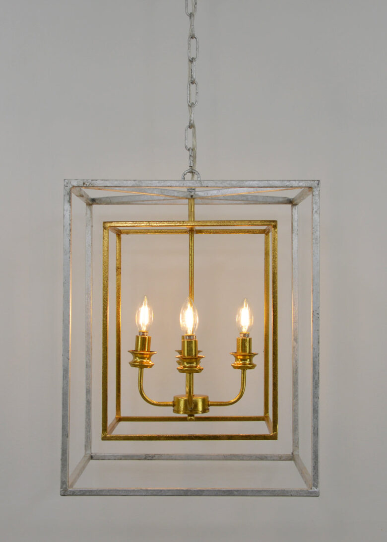 Sarah 4 Light Silver and Gold Fixture