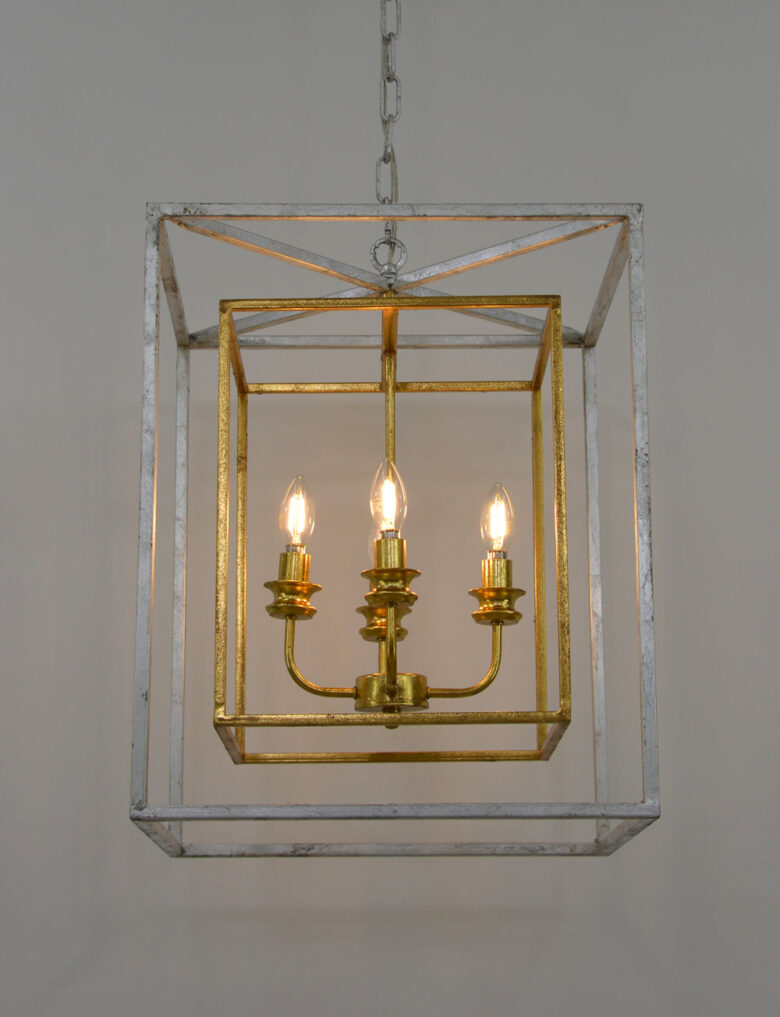 Sarah 4 Light Silver and Gold Fixture- Lillian Home