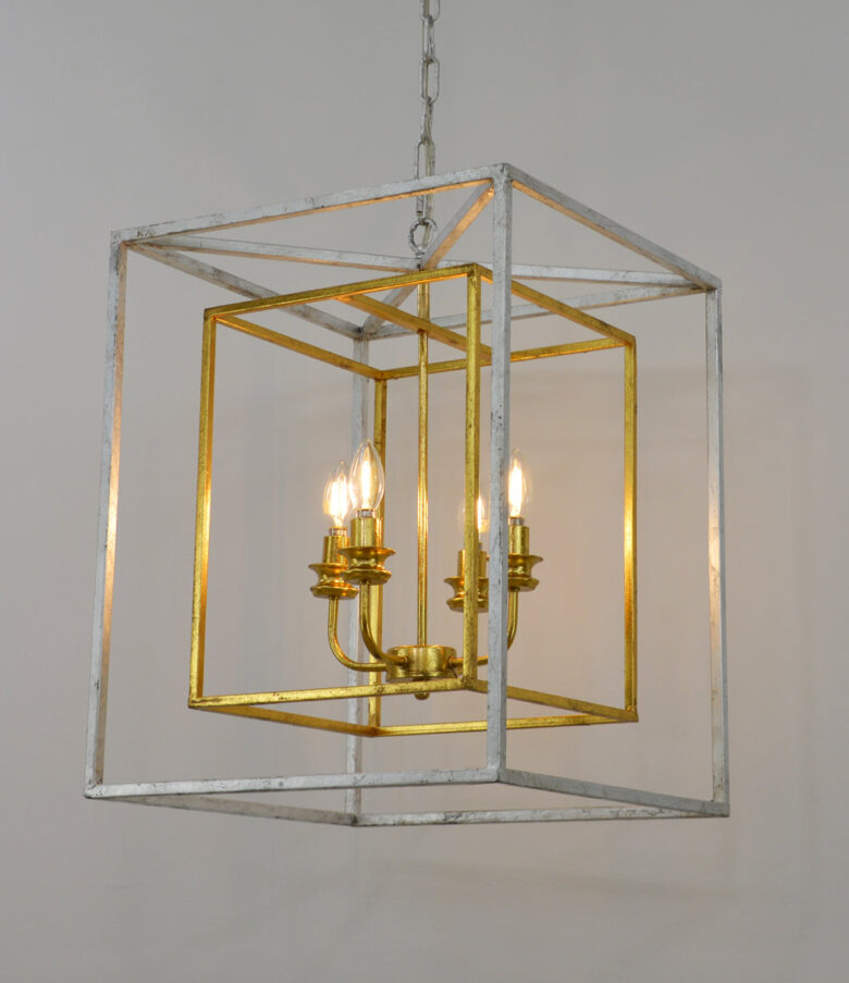 Sarah 4 Light Silver and Gold Fixture- Lillian Home