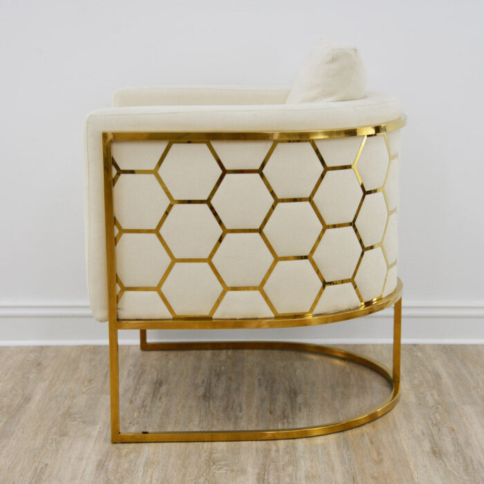 Paula Gold Chair- Lillian Home