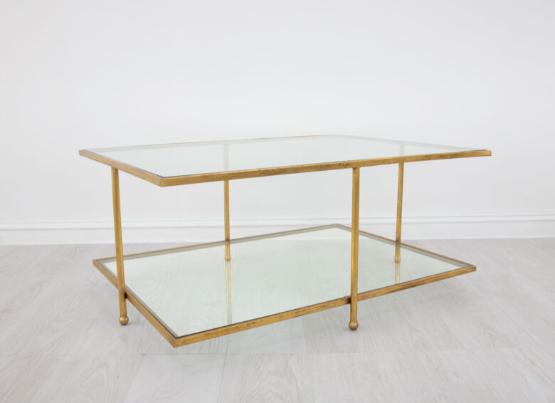 Romana Gold 2 Shelves Coffee Table - Image 2