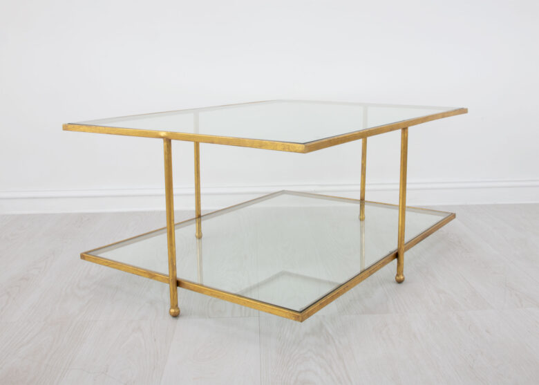 Romana Gold 2 Shelves Coffee Table - Image 3