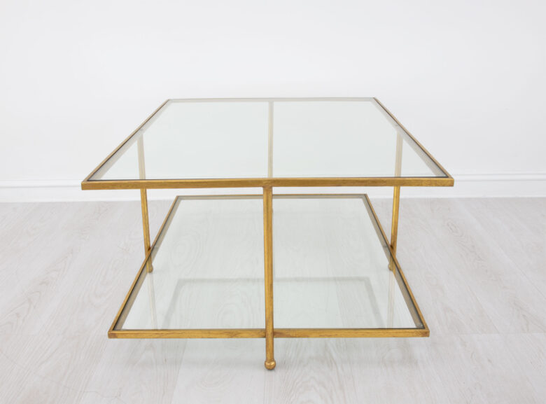 Romana Gold 2 Shelves Coffee Table - Image 4