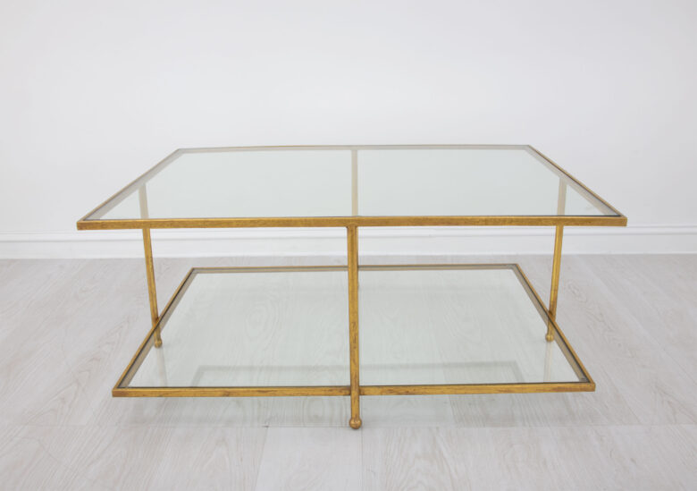 Romana Gold 2 Shelves Coffee Table - Image 6