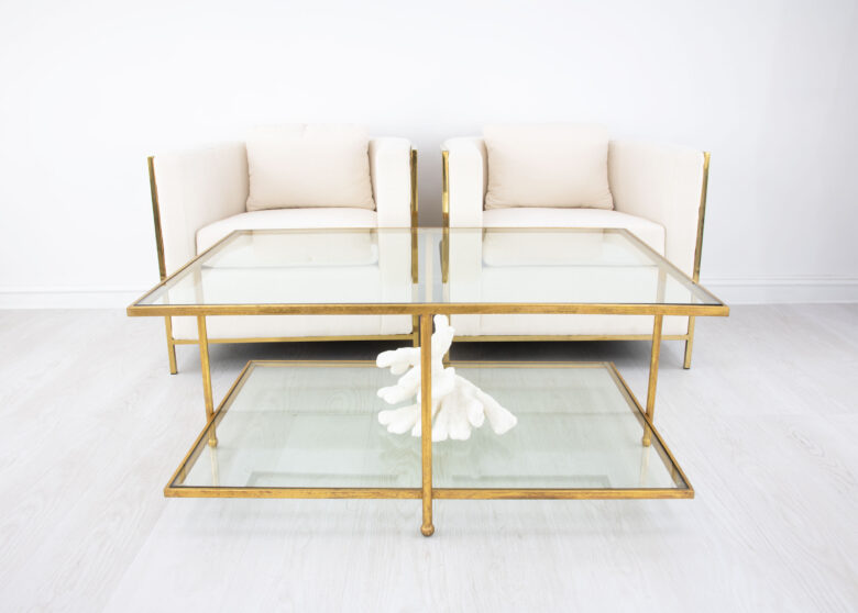 Romana Gold 2 Shelves Coffee Table - Image 7