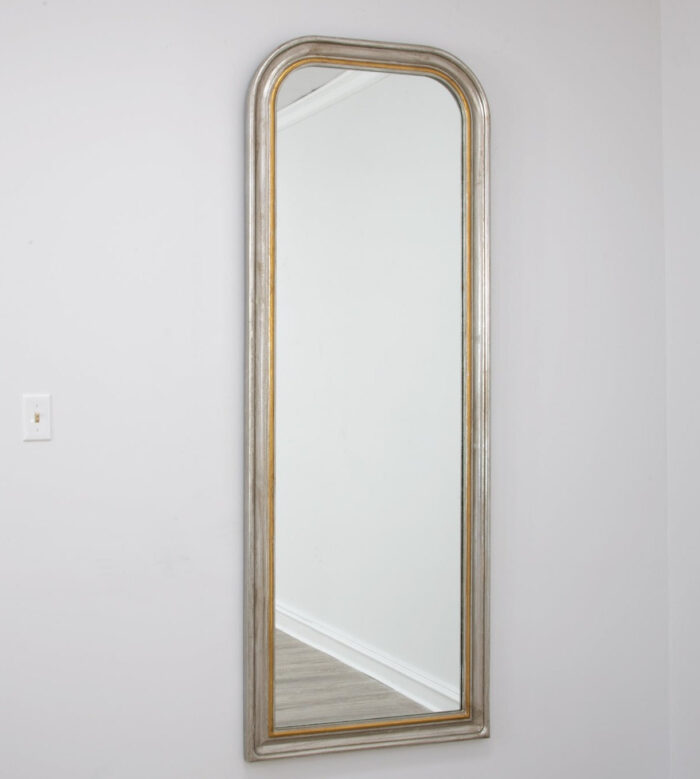 Isla Silver Gold Louis Philippe Floor Mirror- Lillian Home