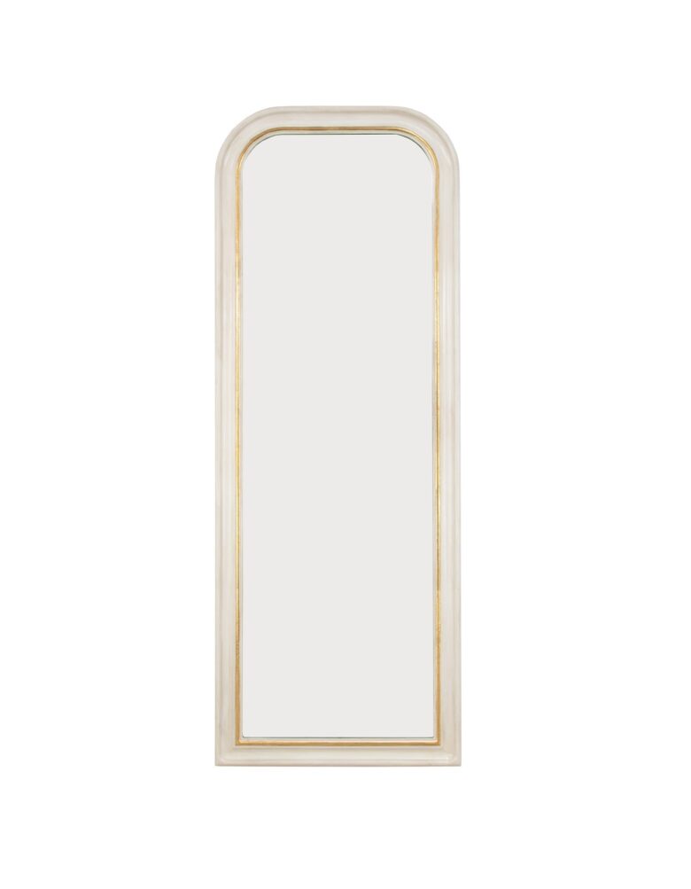 Isla White Gold Louis Philippe Floor Mirror