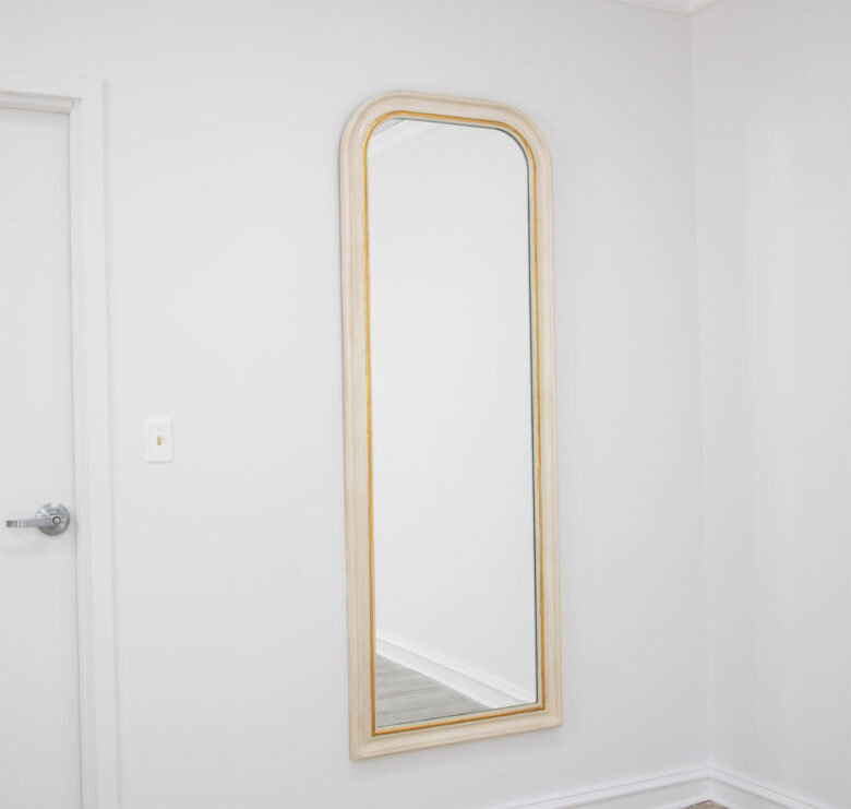 Isla White Gold Louis Philippe Floor Mirror