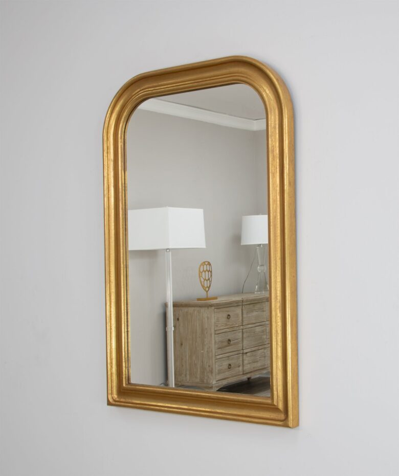 Ova Gold Leaf Louis Philippe Mirror- Lillian Home