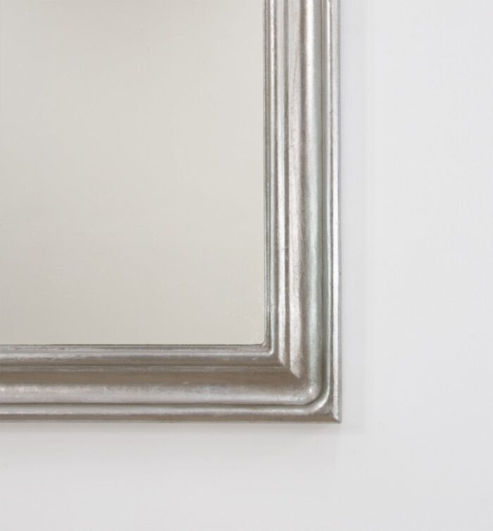 Ova Silver Leaf Louis Philippe Mirror- Lillian Home