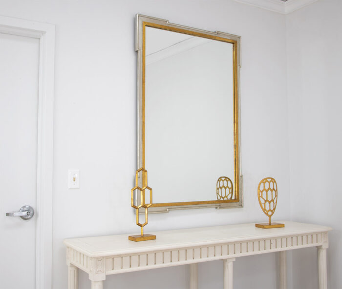 Pari Silver and Gold Wall Mirror- Lillian Home