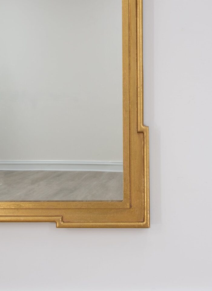 Parz Gold Leaf Floor Length Wall Mirror- Lillian Home