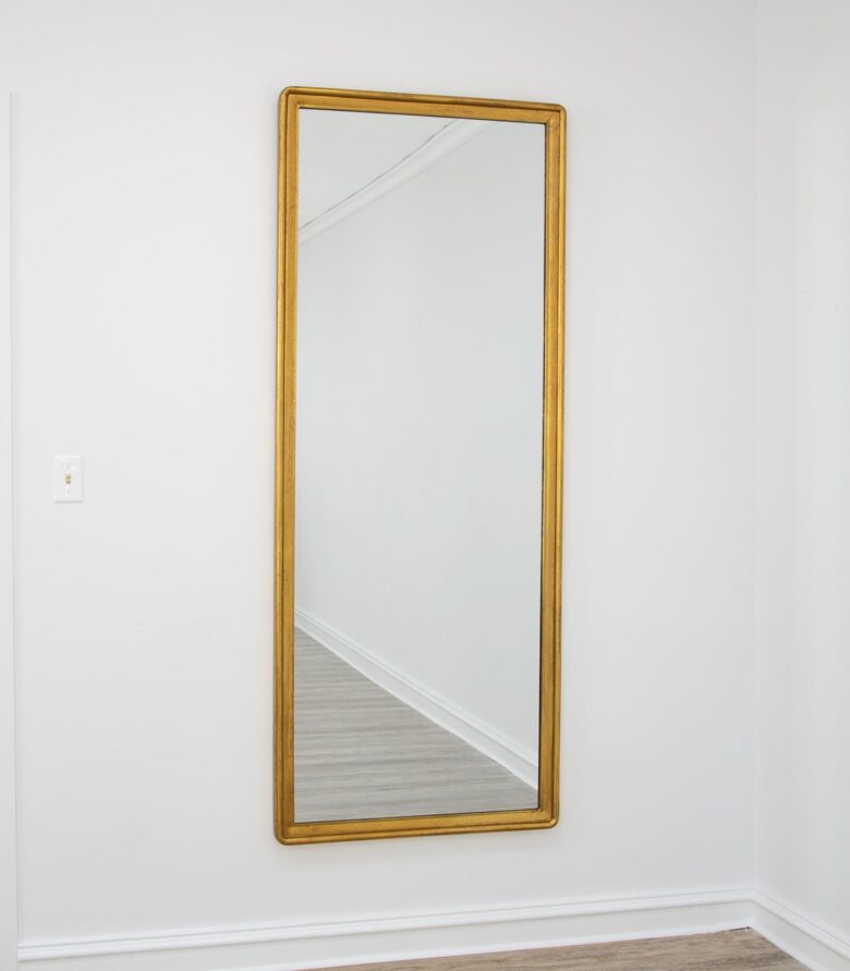 Sana Gold Leaf Floor Mirror- Lillian Home