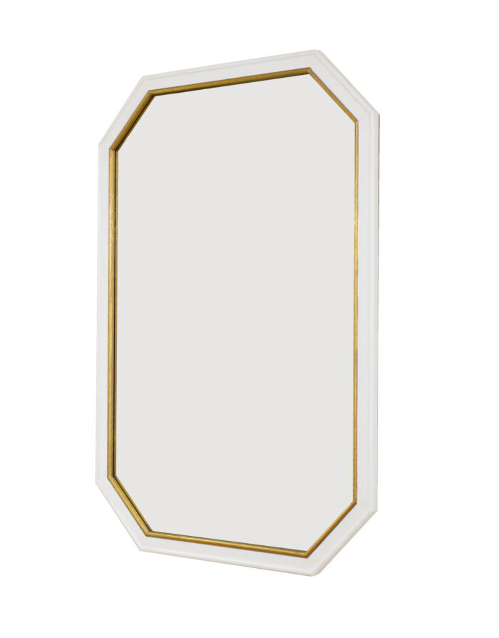 Selina White and Gold Wall Mirror- Lillian Home