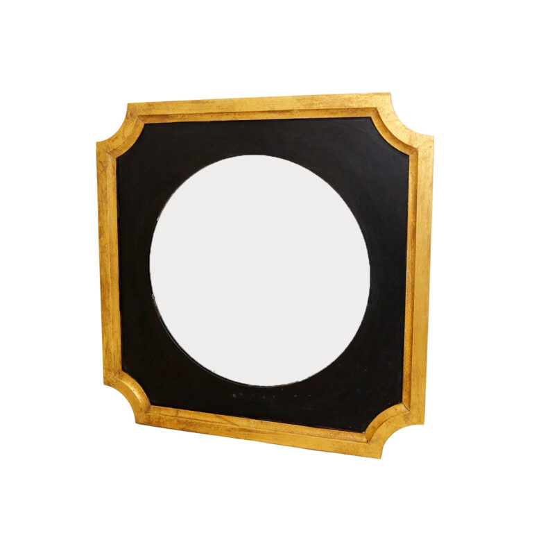 Zeke Black and Gold Wall Mirror- Lillian Home