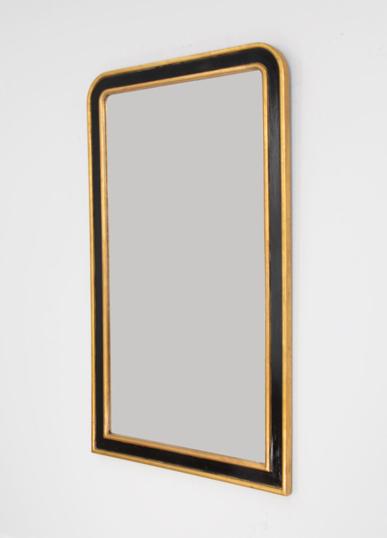 Louis Black and Gold Mirror- Lillian Home