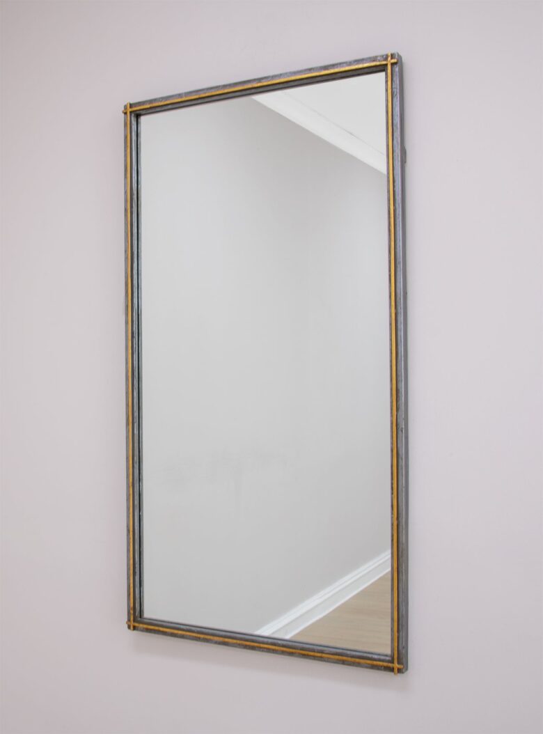 Lele Grey and Gold Mirror- Lillian Home