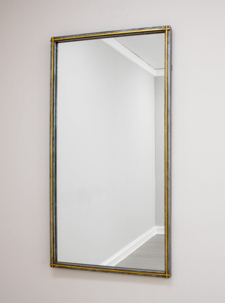 Lele Grey and Gold Mirror- Lillian Home